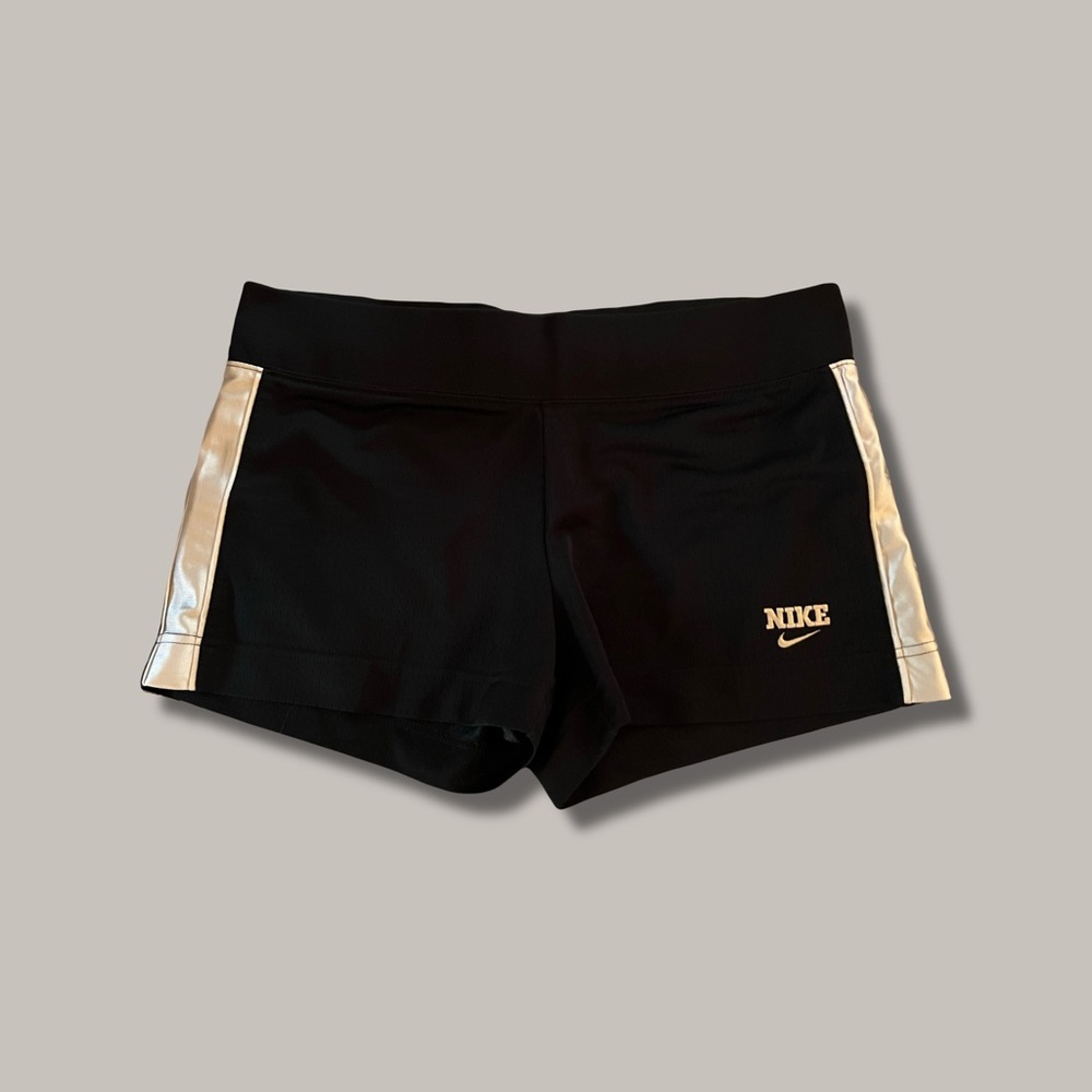 Nike Women's Athletic Shorts in Black with White Accents